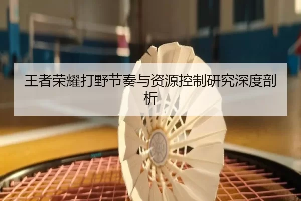 王者荣耀打野节奏与资源控制研究深度剖析